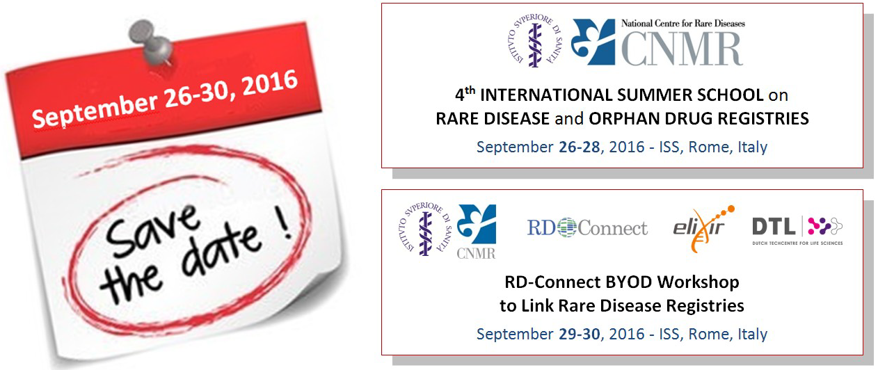26-30 settembre 2016 - Eventi Centro Nazionale Malattie Rare