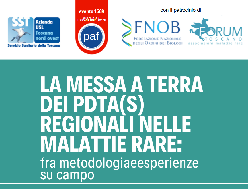 06/06/26 Pisa, La messa a terra dei PDTA(S) regionali nelle Malattie Rare: fra metodologia e esperienze sul campo