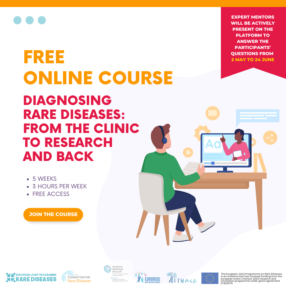 EJPRD Corso Online - Diagnosing rare diseases: from the clinic to research and back